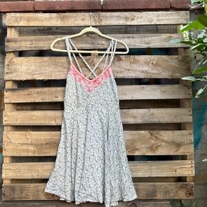Flying Tomato Paisley Strappy Back Mini Dress